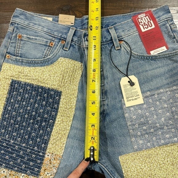 Levi’s 501 93 Patchwork Denim Shorts Size 33X7 Men - Picture 10 of 11